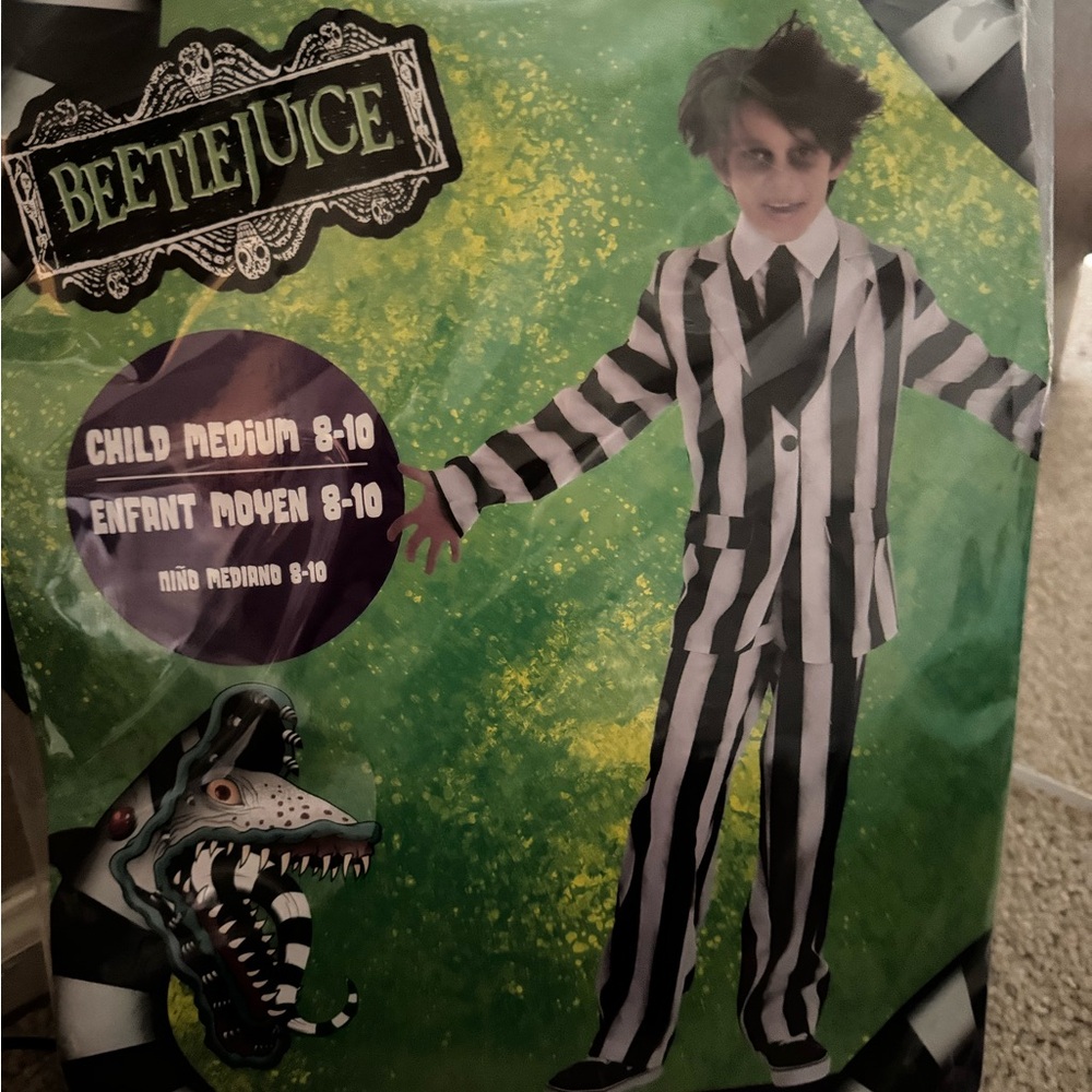 Kids Costume - Black and White Striped Suit
